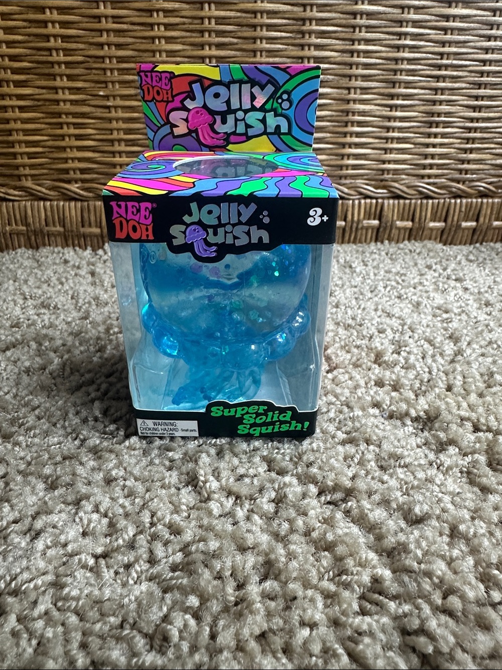 Jelly Squish Super Solid Blue Kids Squishy Toy by